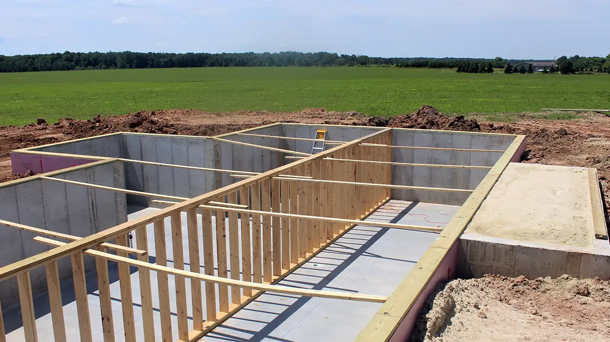 House footings in progress