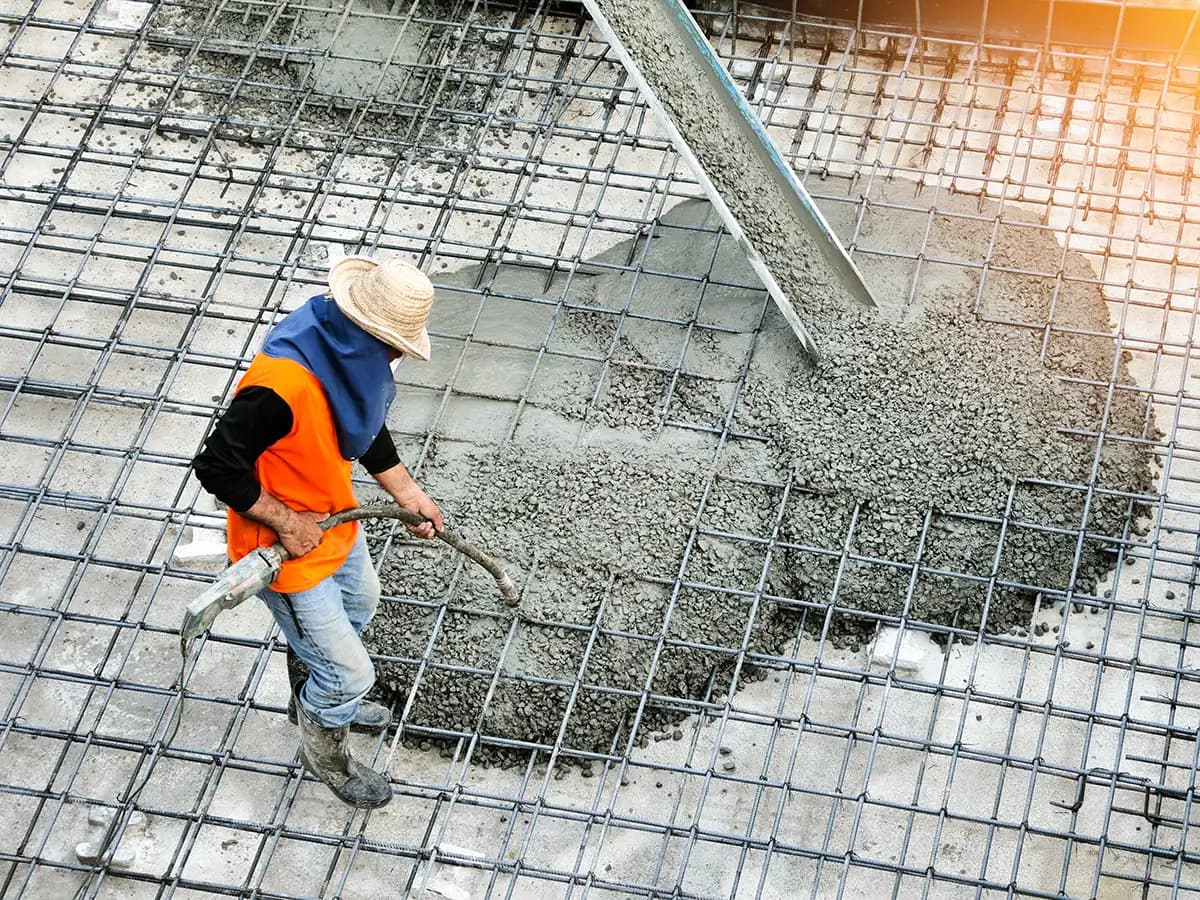 Structural concrete contractors at work