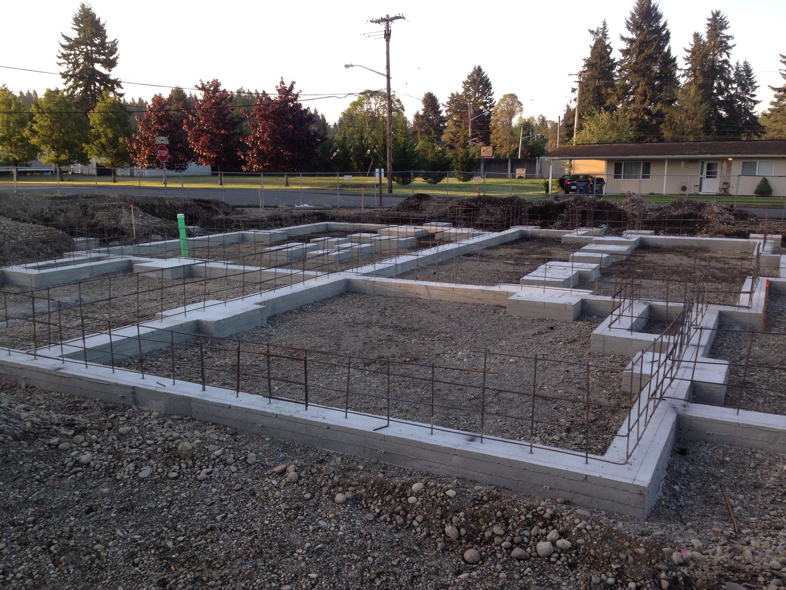 Concrete footings for house
